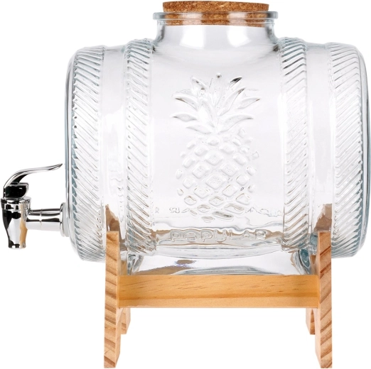 Sterk glas met ananasreliëf