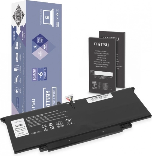 MITSU-accu voor Dell Latitude 7410 2‑in‑1 / 7310 2‑in‑1 (JHT2H), 6800 mAh, 52 Wh