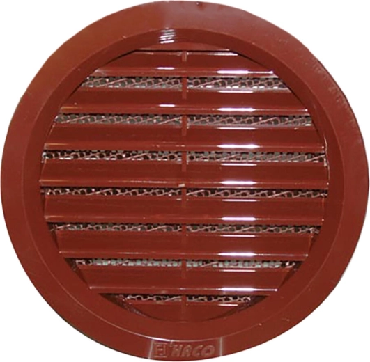 Ventilatierooster met gaas, diameter 100 mm – Bruin