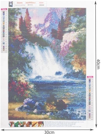 Motief van een waterval met sprankelend 5D-effect