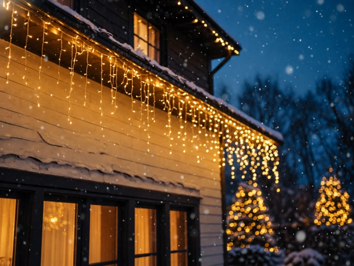 Warm licht met koud flash-effect