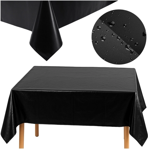 Decoratief folie-tafelkleed RUHHY zwart 137 × 274 cm