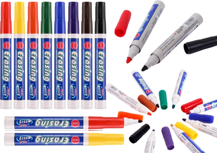 Set van 8 gekleurde whiteboardmarkers