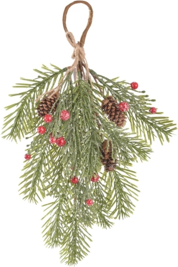 Hangende decoratieve tak met bessen 37 cm