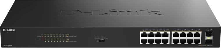 D-Link DGS-1018P gigabit unmanaged PoE-switch