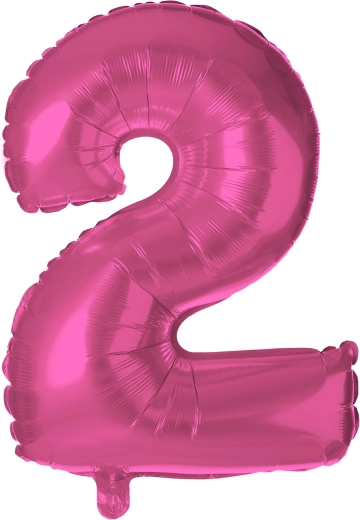 Folieballon TORO cijfer 2 30 cm – Roze