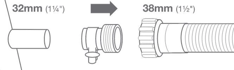 Intex adapter B voor het verbinden van zwembadslangen 32/38 mm (2 stuks)