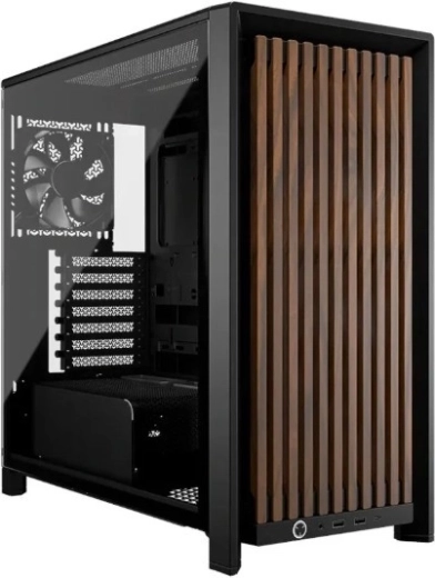 Corsair frame 4000d wood rs zwart/walnoot