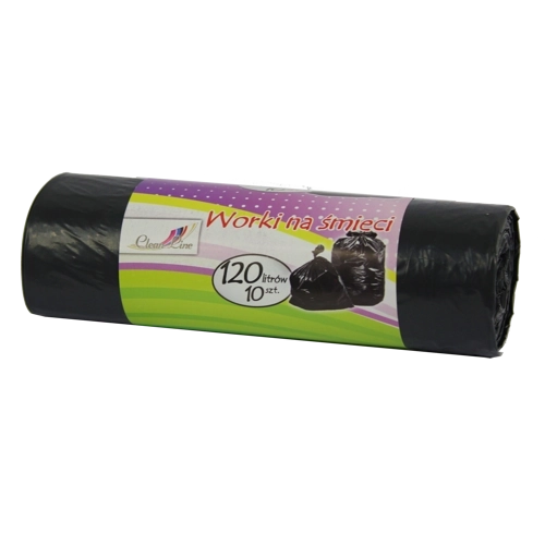 Extra sterke zwarte afvalzakken 120 l, 10 stuks