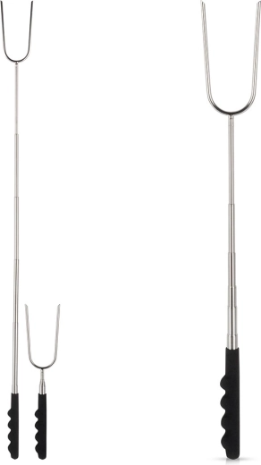 Uitschuifbare grillvork 24–72 cm van roestvrij staal