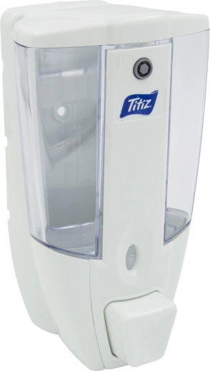 Wandzeepdispenser 0,45 l wit/transparant - 1 stuk