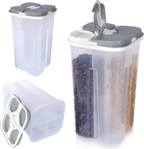 Vier compartimenten met onafhankelijke dosering