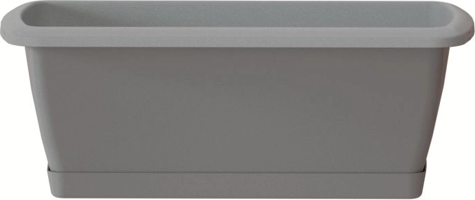 Bloembak met schotel Respana set 78,6 cm grijze steen