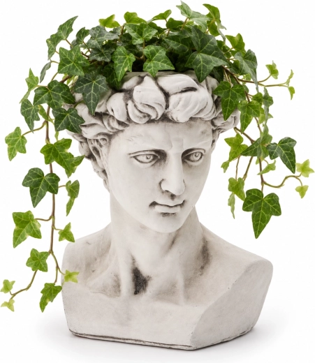 Decoratieve buste van David met bloempot