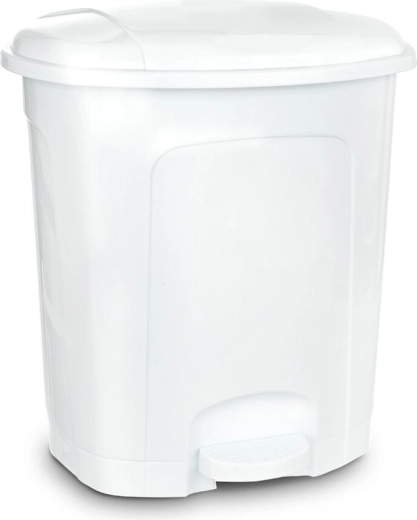Afvalbak met pedaal 3 l wit