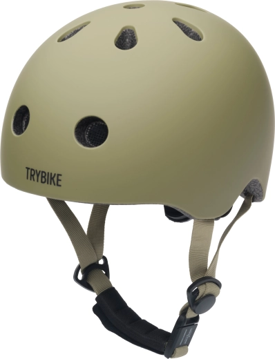 Kinderfietshelm voor fiets, step, skates en skateboard Trybike groen XS