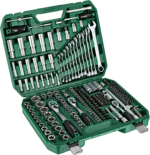 Set dopsleutels en steeksleutels 1/4", 3/8" en 1/2" (219-delig) STALCO