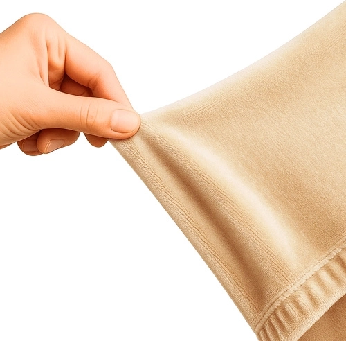 Elastisch velours voor een strakke en elegante pasvorm