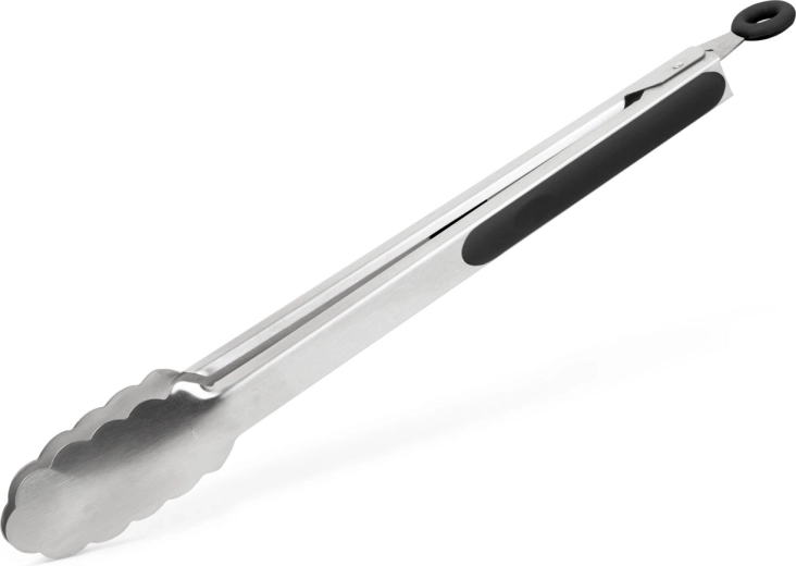 Grilltang van roestvrij staal 34 cm zwart