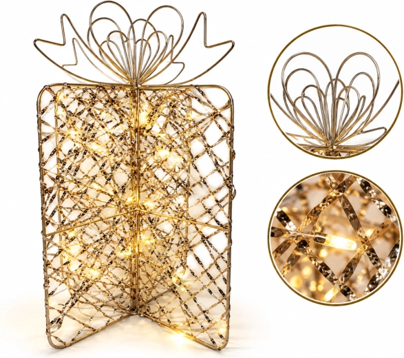 Elegant gouden cadeau in 3D-uitvoering