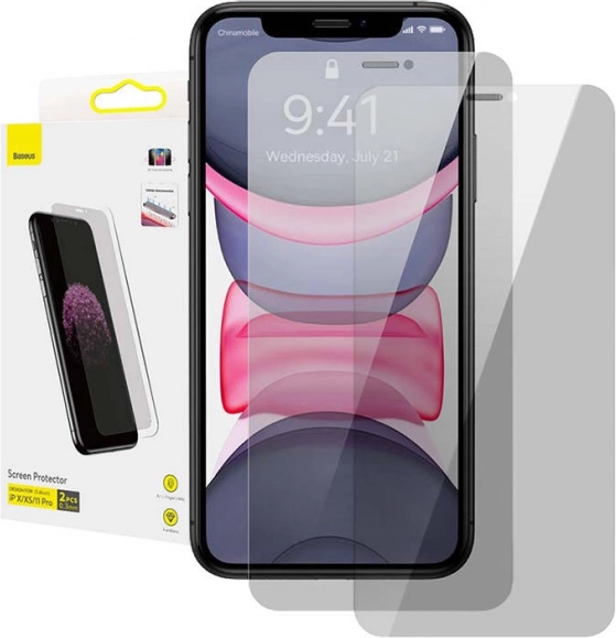 Baseus Geharde glas voor iPhone X/XS/11 Pro