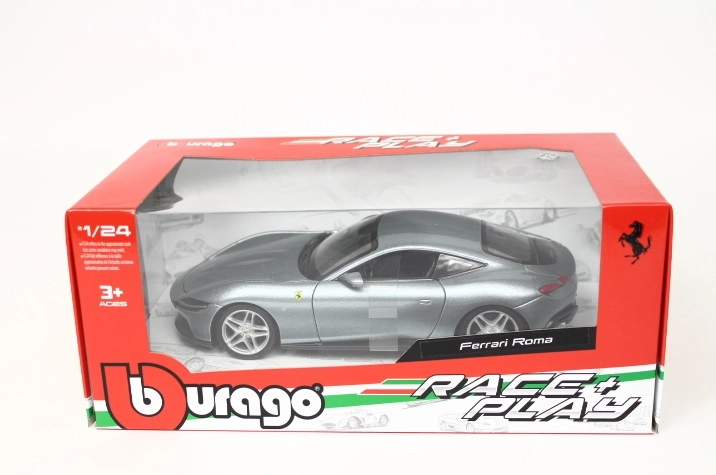 Bburago Ferrari Roma grijs automodel op schaal 1:24