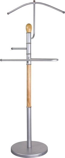 Klerenhanger RONNIE chroom/licht hout 46 × 27 × 107 cm
