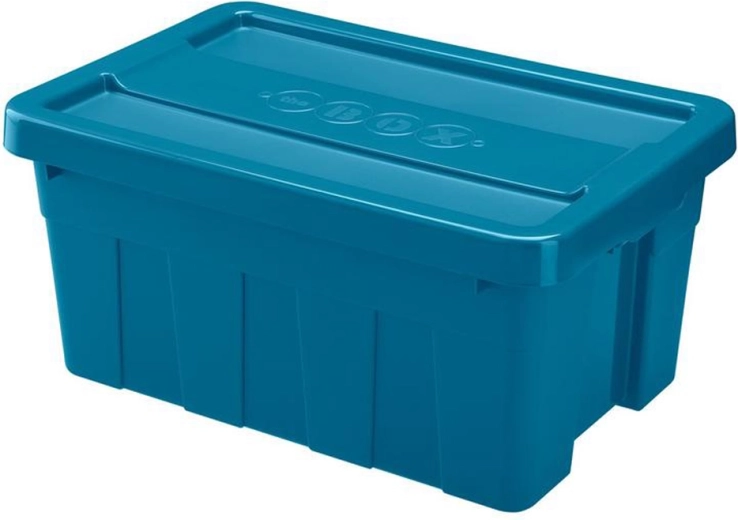 Kunststof opbergbox met deksel HEIDRUN 45 l
