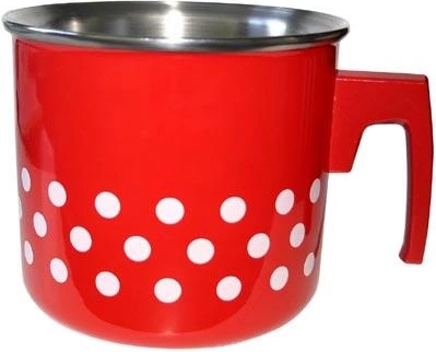 Geglazuurde melkpan PUNTÍK 2 l rood