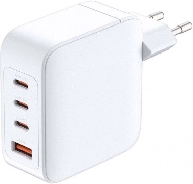 GaN-oplader 140 W met 3× USB-C en 1× USB-A