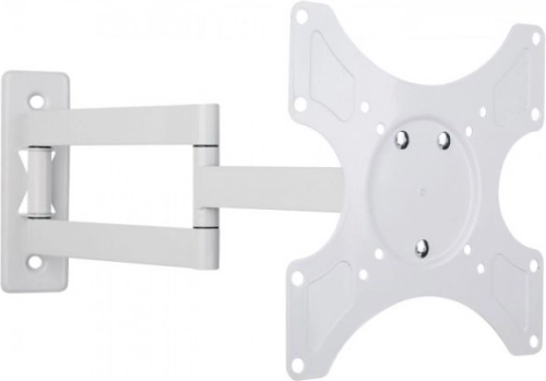 Wandhouder voor LCD/LED 19-37 inch, dubbele arm, verstelbaar, wit