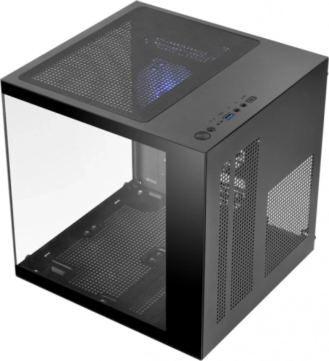 Panoramisch gehard glas in compact cube-design
