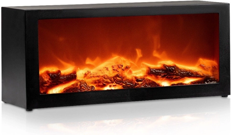 Decoratieve elektrische haard Vilde met ledverlichting 39,5 × 12 × 17,5 cm