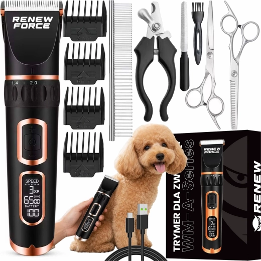 Draadloze tondeuse voor dieren RENEW FORCE