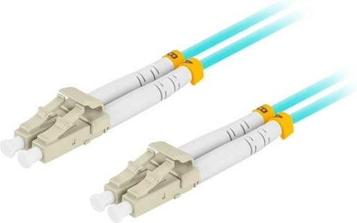 Duplex optische patchkabel OM3 MM LC/UPC–LC/UPC 3 m (aqua) - 1 stuk