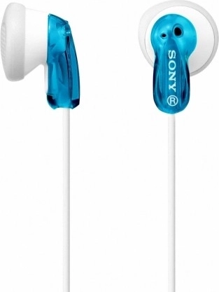 Bedrade in-ear oordopjes blauw/wit