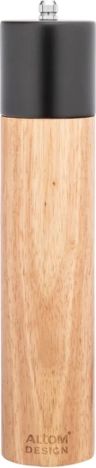 Houten handmatige kruidenmolen zwart 26,5 cm