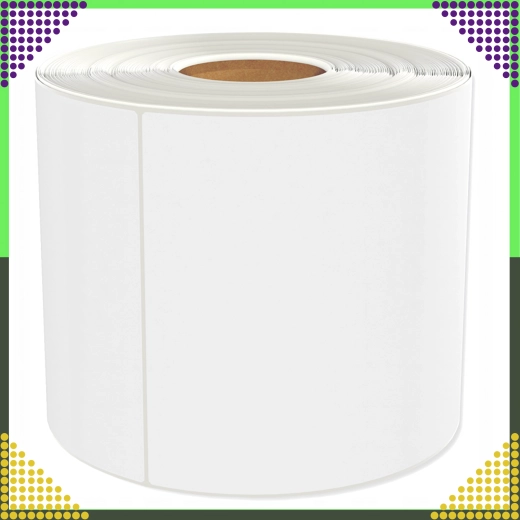 Thermische zelfklevende labels 100 × 150 mm, wit, 500 etiketten op rol, perforatie