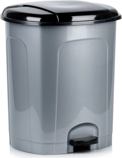 Kunststof pedaalemmer 50 l, grijs