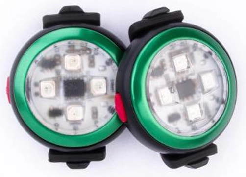 Curli Luumi oplaadbaar LED-veiligheidslampje voor halsband groen