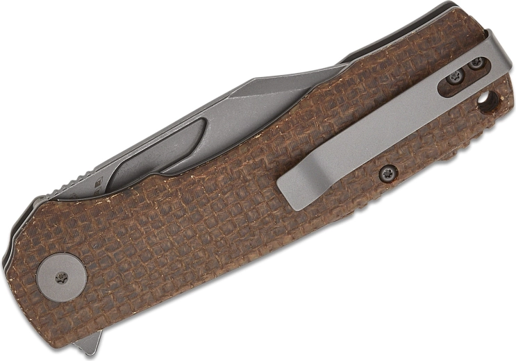 Micarta handgreep en omkeerbare deep-carry clip