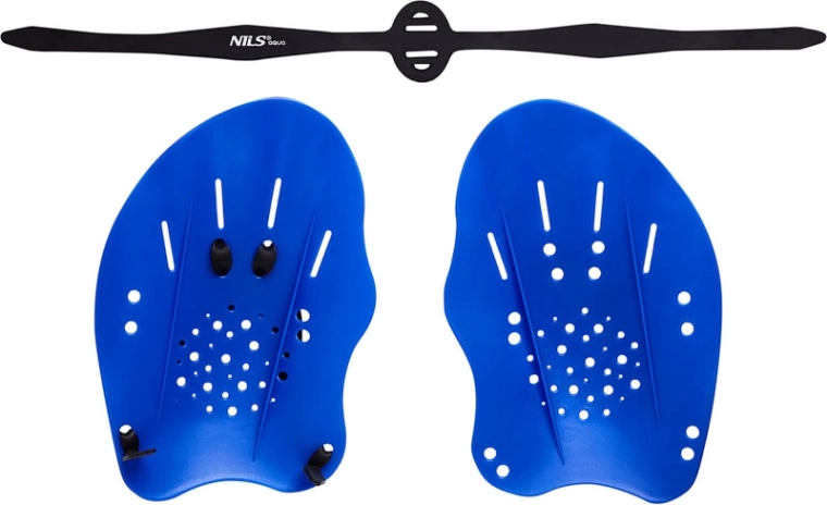 NILS Aqua zwemhandpaddles blauw