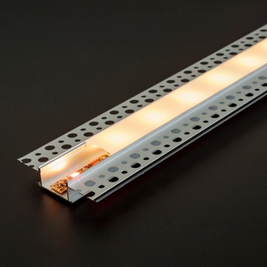 LED-aluminiumprofiel, stucwerkbaar en verzonken in gipsplaat, 1000 × 58 × 13 mm