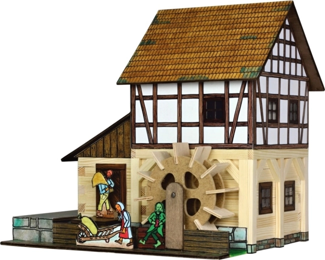 Walachia houten modelbouwset voor een vakwerk-watermolen