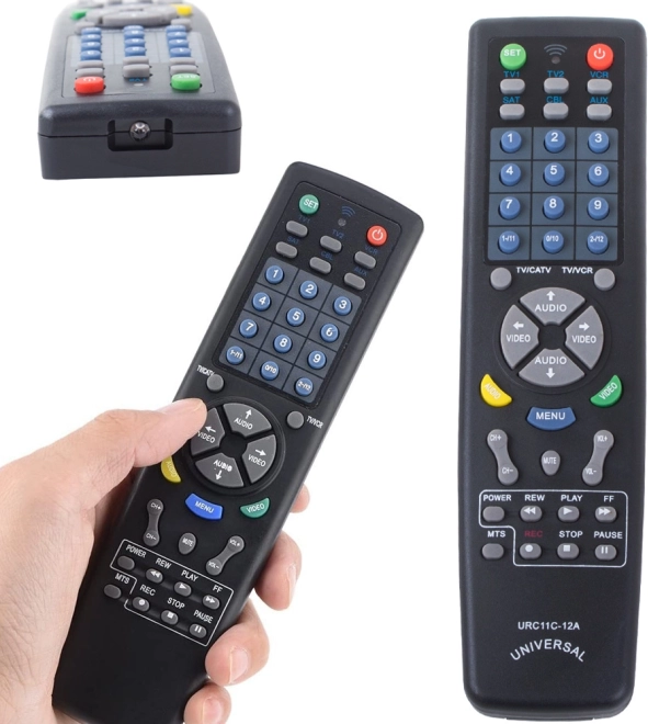 Universele afstandsbediening voor TV, DVD, SAT en audio