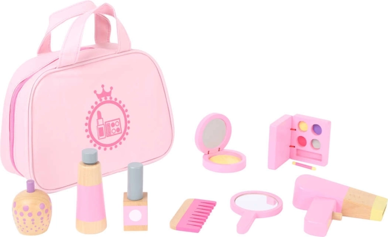 Houten accessoires voor make-upspel