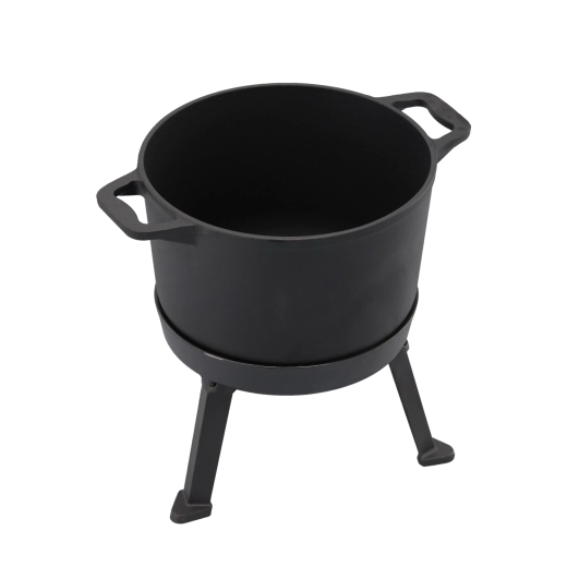 Stabiele poten voor koken boven het vuur