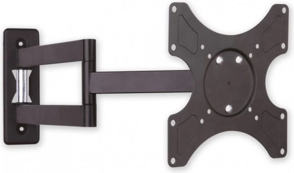 Wandbeugel voor LCD/LED 19–37" met dubbele arm, 25 kg, zwart