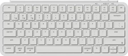 Ultra dunne draadloze toetsenbord Keychron B1 Pro 2.4G wit
