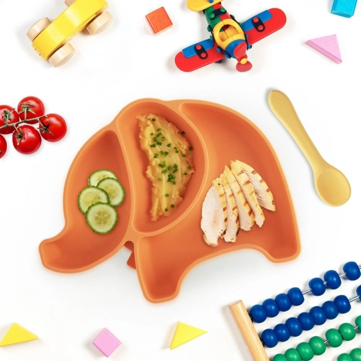 Drie gescheiden vakken voor gevarieerde porties